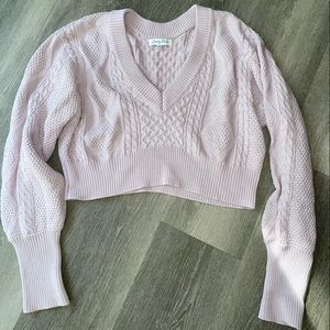 Cropped knit sweater
